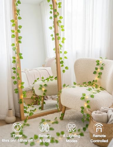 suddus 33FT Watermelon Vines with Lights Battery&USB Powered Copper Wire - color: Watermelon, size: 100 LED-Battery