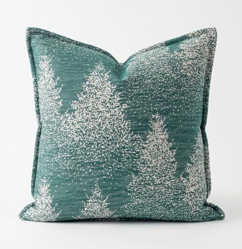 SanVia Designer Cotton Throw Pillow Covers 20x20 for Nooks, Beds & Sofas - color: Pine Green, size: 20" x 20" (Pack of 1)
