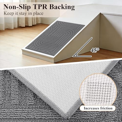 U'Artlines Kitchen Rugs and Mats Set of 3, Grey 20x32+20x48+20x59 - color: Grey