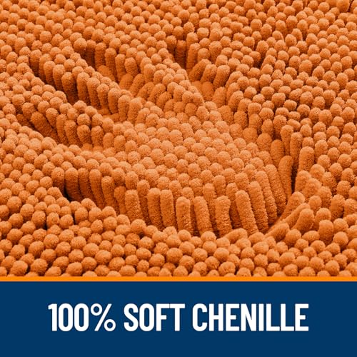OLANLY Toilet Rugs U-Shaped 20x20, Soft Absorbent Chenille Contour Rugs - color: Clay, size: 20" X 20" Contour Rug