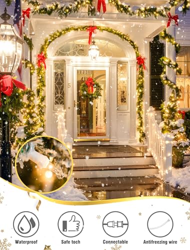 Hopolon Clear Christmas Lights, 13 FT 50 Count String Lights White Wire - color: Clear,White Wire, size: 1PACK, 50 count