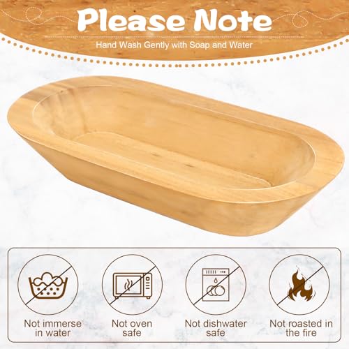 Nuogo 10 Pack 12.5 Inches Wooden Dough Bowls Bulk Rustic Bowls, Khaki - color: Khaki, size: 12.5 Inches