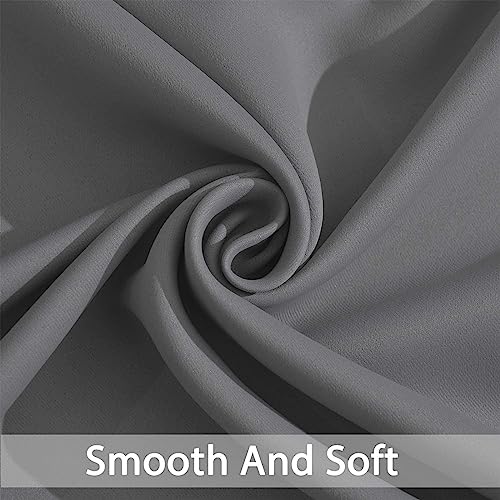 Yakamok Grey Room Darkening Curtains 52x90 inch Gray Grommet-Living Room - color: Grey, size: 52"W x 90"L (Pack of 2)