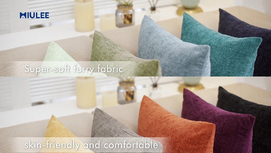 MIULEE Soft Chenille Throw Pillow Covers Mustard Yellow 16x16 Pack of 2 - color: Mustard Yellow, size: 16" x 16" (Pack of 2)