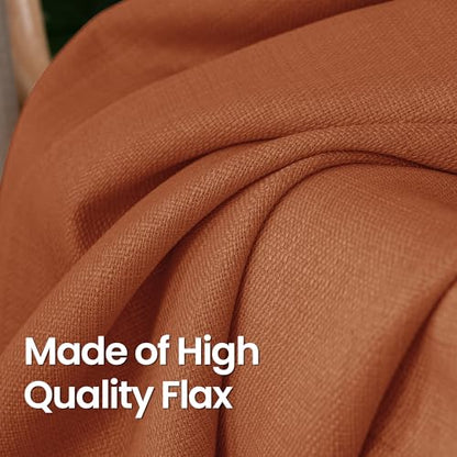 BGment Terracotta Linen Curtains 63 Inch Length for Living Room - 2 Panels - color: Terracotta, size: 52"W x 63"L (Pack of 2)