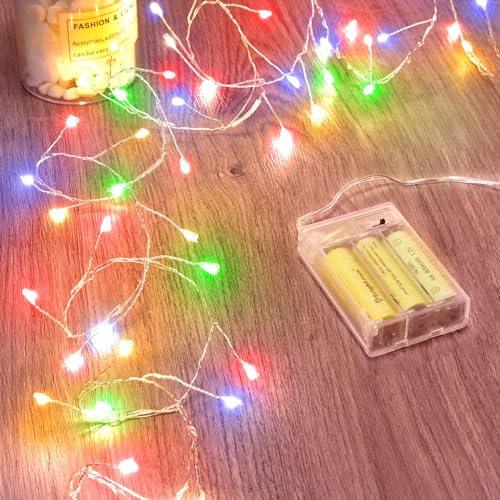 Minetom Fairy Lights Battery Operated, Twinkle String Lights 5ft 60LED - color: Multicolor