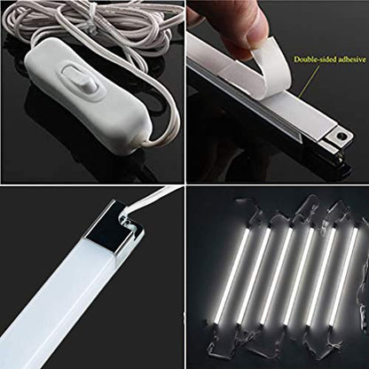 Cefrank LED Display Lights, 6-Pack Linkable Cabinet Lighting Kit 6000K - color: White