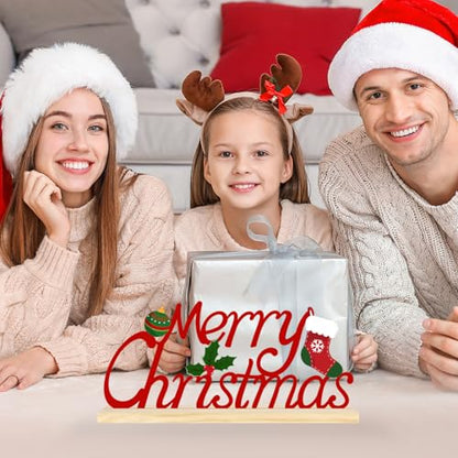 Metal Merry Christmas Sign, Merry Christmas Tabletop Decoration - color: XMAS