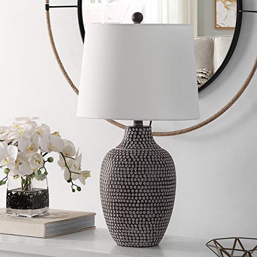 SAFAVIEH Lighting Collection Resler Modern Brown Dot 25-inch Bedroom Living Room Home Office Desk Nightstand Table Lamp (LED Bulb Included)