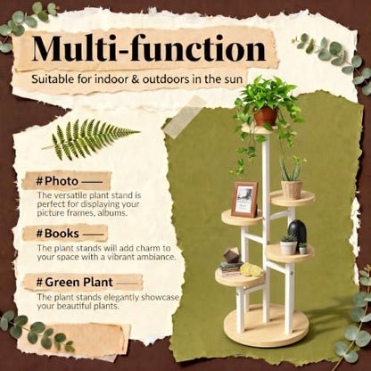 GEEBOBO 5 Tier Plant Stand Indoor - color: 5 Tier-White