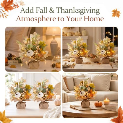 Fall Thanksgiving Table Decorations, Centerpieces for Tables, 2 Pack - style: Fall Thanksgiving Decor (2 Pcs)