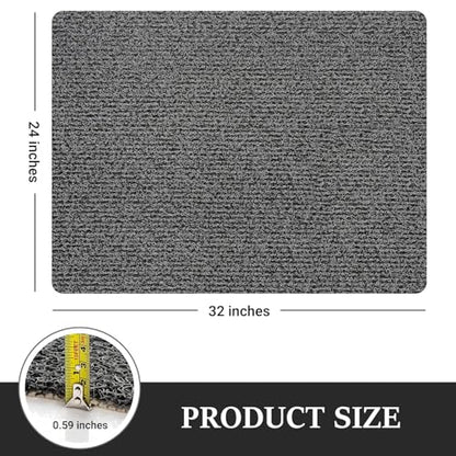 LuxStep Shower Mat Bathtub Mat Non-Slip Bath Mat with Drain, Quick Drying - color: Black, size: 32" x 24" (Rectangular)