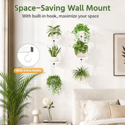 LASZOLA Plant Hanger Holder Window Shelf Wall Mounted Indoor, 2 Pcs White - color: Pure White, size: 2