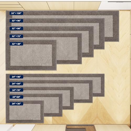 Kitchen Rugs Set (24" x 36"+ 24" x 60"), Runner Rug Roll Packing - color: Beige, size: 24" X 36"+ 24" X 60"