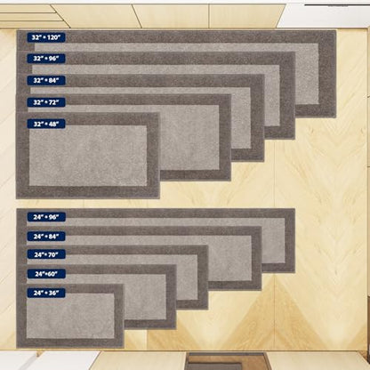 Kitchen Rugs Set (24" x 36"+ 24" x 60"), Runner Rug Roll Packing - color: Beige, size: 24" X 36"+ 24" X 60"