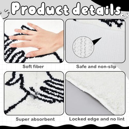 Drydiet Toilet Rug U Shaped Washable Rugs, Stick Figure - style: Stick Figure