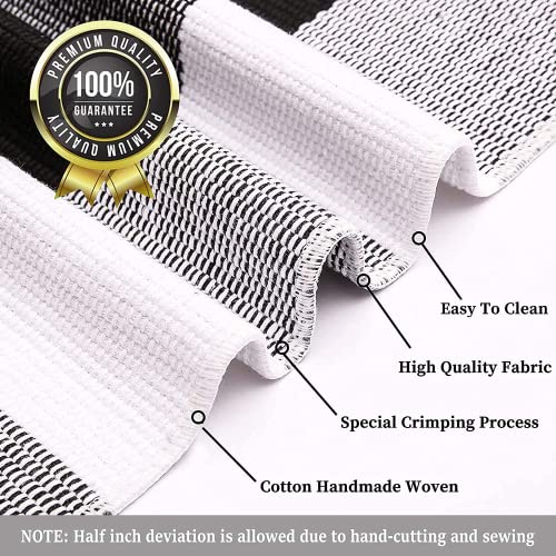 KILOCOCO Buffalo Plaid Checkered Rug 5x7 ft Black White Living Room Rug - color: Black and White, size: 5' x 7' (Rectangular)