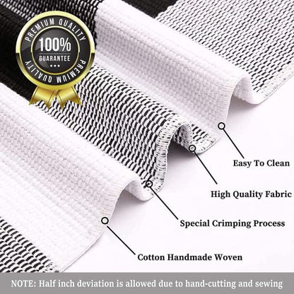KILOCOCO Buffalo Plaid Checkered Rug 5x7 ft Black White Living Room Rug - color: Black and White, size: 5' x 7' (Rectangular)