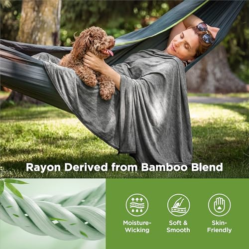 Bedsure Silky Soft Cooling Blanket Twin XL Size, 60"x90", Dark Grey - color: 01- Dark Grey, size: Twin Xl (60" X 90")