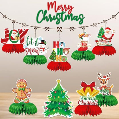 Christmas Table Centerpieces - Christmas Table Decorations for Christmas Party Decorations, 9Pcs