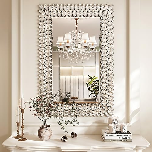 Kelly Miller 24"x36" Jeweled Luxury Rectangle Decorative Wall Mirror - size: 36"L x 24"W