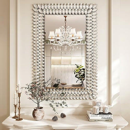 Kelly Miller 24"x36" Jeweled Luxury Rectangle Decorative Wall Mirror - size: 36"L x 24"W