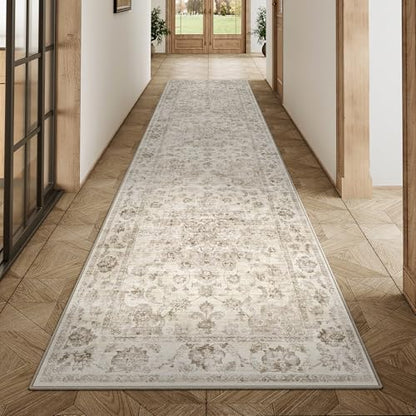2x14 Beige Neutral Runner Rug - color: Neutral | Beige, size: 2' x 14' (Runner)