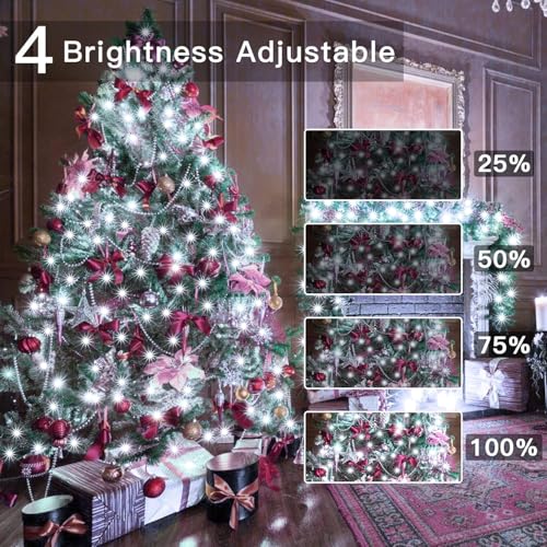 Ollny Christmas Lights 400LED 131FT, Cool White Fairy Lights with Remote - color: Cool White, size: 400 LEDs
