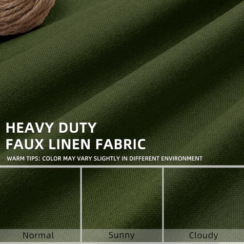 ChrisDowa Olive Green Blackout Curtains 63 Inches Long 2 Panels for Bedroom - color: Olive Green, size: 40"W x 63"L (Pack of 2)