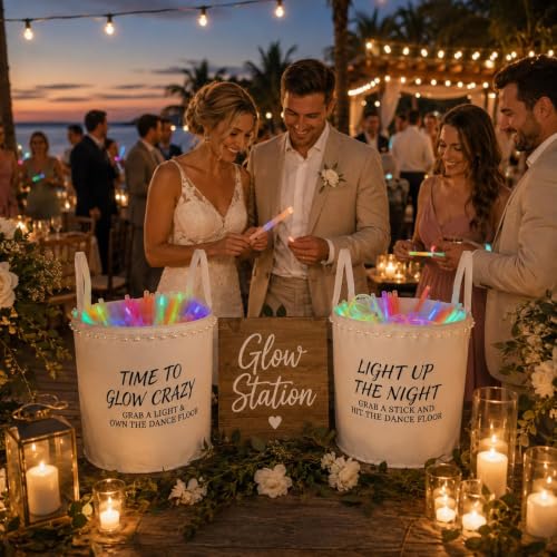3 Pcs Wedding Baskets with Handles, 15.7in Large & 11.8in Medium Pearl-Trim Felt Baskets | Storage Baskets for Glow Sticks, Flip Flops, Blankets & Favors for Wedding Reception