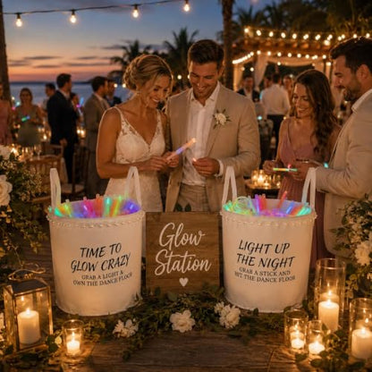 3 Pcs Wedding Baskets with Handles, 15.7in Large & 11.8in Medium Pearl-Trim Felt Baskets | Storage Baskets for Glow Sticks, Flip Flops, Blankets & Favors for Wedding Reception