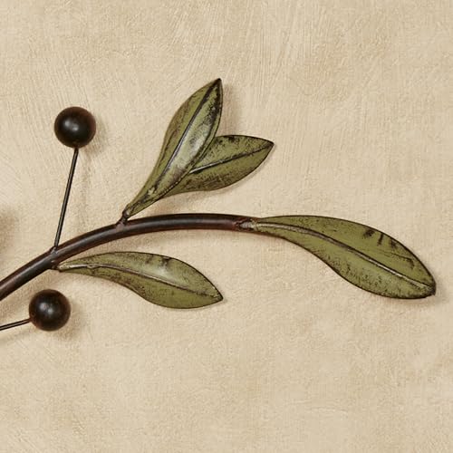 Touch of Class Catalonia Olive Metal Wall Art Topper, Large, Sage Green - color: Sage, size: 8"L x 46"W