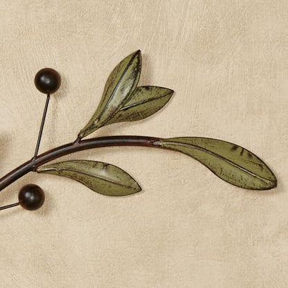 Touch of Class Catalonia Olive Metal Wall Art Topper, Large, Sage Green - color: Sage, size: 8"L x 46"W