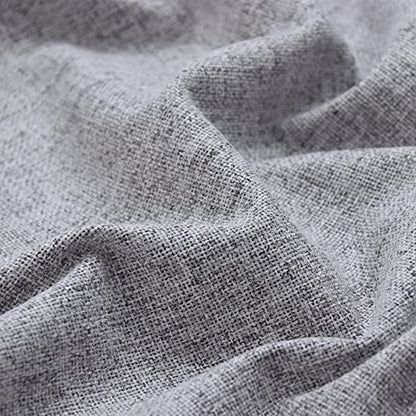 YoungsTex Grey Linen Blackout Curtains 38 X 63 Inch Length 2 Panels - color: Grey, size: 38"W x 63"L (Pack of 2)