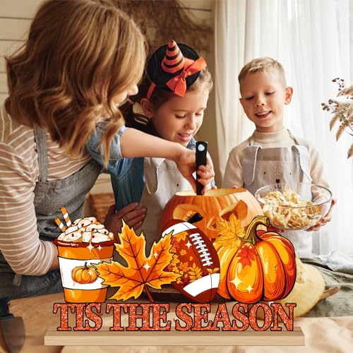 Fall Table Decorations Centerpiece, Metal Table Sign - style: Fall Football