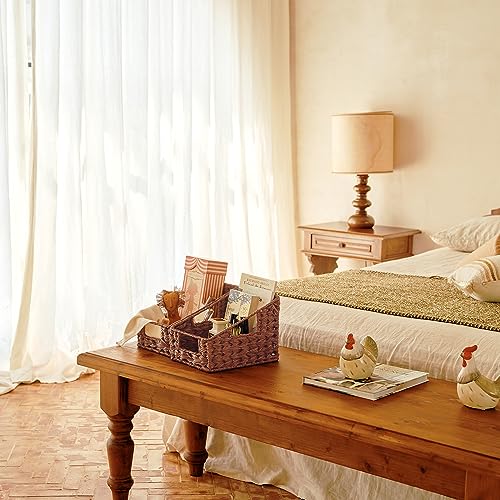 GRANNY SAYS Wicker Storage Baskets, Waterproof Wicker Basket with Handles - color: Brown, size: 2x 10¼"D x 7½"W x 7¼"H