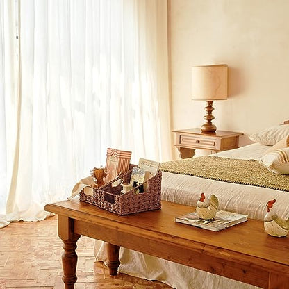 GRANNY SAYS Wicker Storage Baskets, Waterproof Wicker Basket with Handles - color: Brown, size: 2x 10¼"D x 7½"W x 7¼"H
