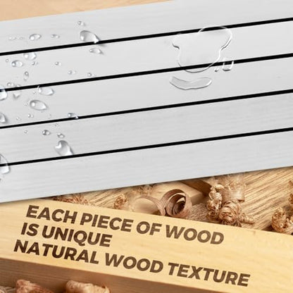 36x6.8x1.6in Slanted Solid Wood Floating Wall Shelves 2-Pack White - color: White, size: 36"-Set of 2