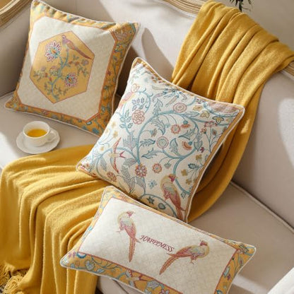 patdrea French Linen Throw Pillow Cover,18"x18",Set of 2-Magnolia A - color: Magnolia a, size: 18" x 18" (Pack of 2)