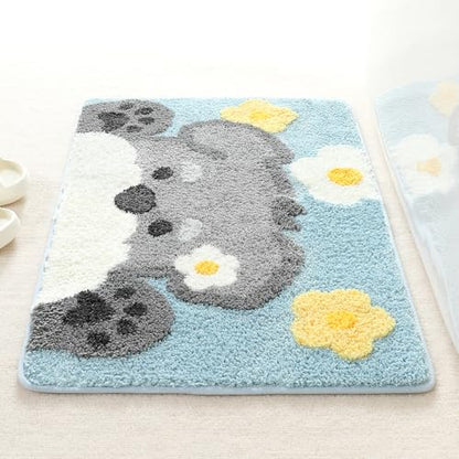 Molesun Schnauzer Bath Mat 16x24, Soft Absorbent Microfiber Bath Rugs - color: Schnauzer, size: 16" x 24"