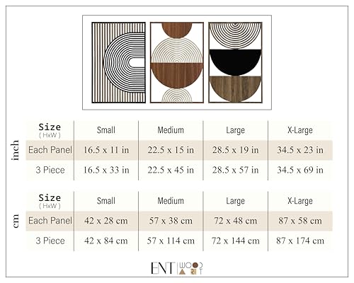 Mid Century Modern Wood Wall Art, Boho Wooden Wall Art for Home & Office, Abstract Wood Wall Decor in Midcentury Modern Style, Home Gift