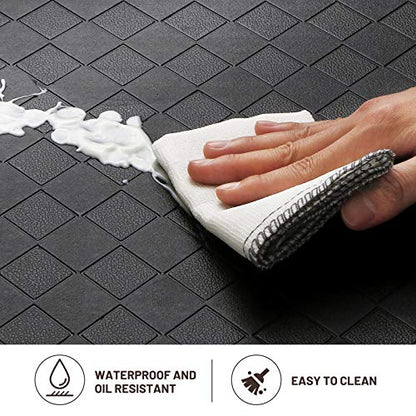 HappyTrends Kitchen Floor Mat - 4/5 Inch Thick Anti-Fatigue Kitchen Rug - color: Black, size: 36"L x 22"W x 0.8"Th