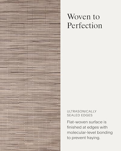 Chilewich Bamboo Placemats Set of 4, Round Woven Placemats - color: Dune, size: 15" Round