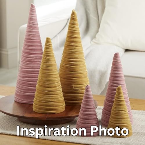 Your Heart's Content Set of 3 Gold Velvet Trees (Gold) - color: Gold
