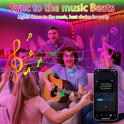 132FT 400 LED Rope Lights Outdoor Waterproof with Remote & APP Control - size: 132FT