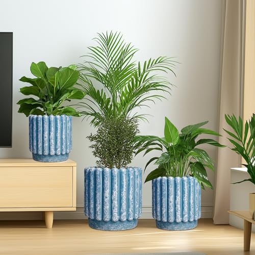 Ceramicfor Ceramic Planter, 12 Inch, Blue - color: Sky Blue, size: 12 Inch