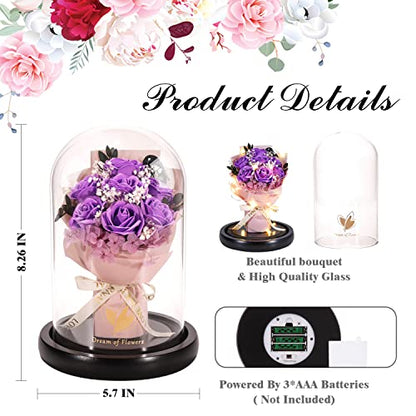 Birthday Gifts for Women, Christmas Day Roses Gifts for Women - color: Purple