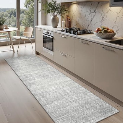 Valenrug 2x6 Runner Rug Non Slip, Washable Rug Runners for Hallways, Grey - color: 01-grey, size: 2' x 6' (Runner)