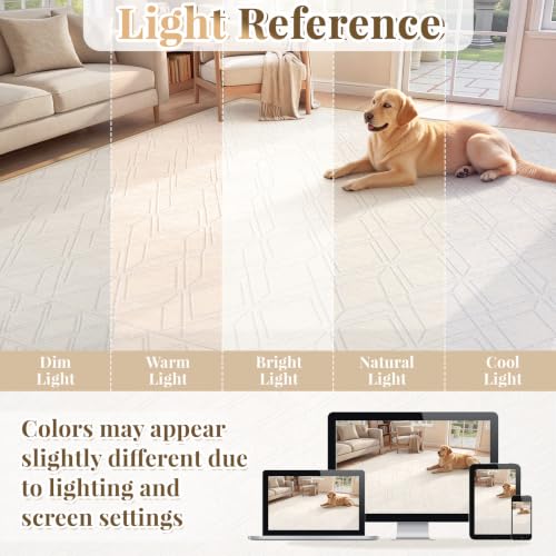8x10 Area Rugs Washable Rug: Geometric Moroccan Farmhouse Rugs Large Living Room Rug Modern Neutral Soft Non-Slip Printed Pattern Carpet for Bedroom Dining Room Nursery Office (Beige, 8'x10') - size: 8' x 10' (Rectangular)
