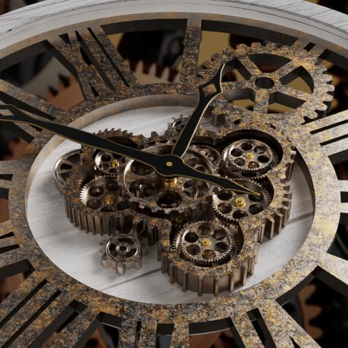The B-Style Large Wall Clock 36 inch/90cm Desert Beige and Bronze - color: Desert Beige and Bronze, size: 36 inch (90 cm)